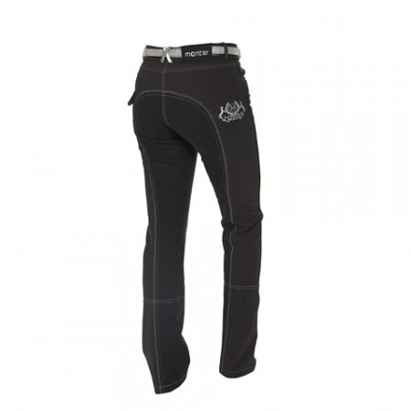 Jodhpurs Softshell med helskinn svart/sølv