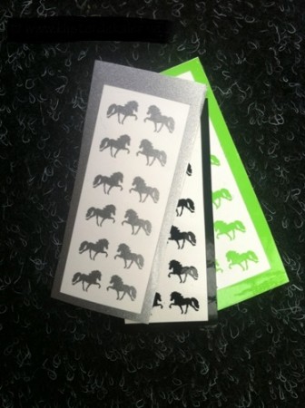 Dekal islandshest mini svart 12pk